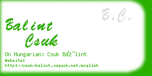 balint csuk business card
